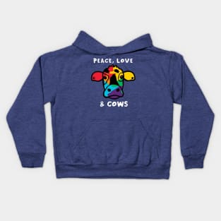 PEACE LOVE & COWS Kids Hoodie